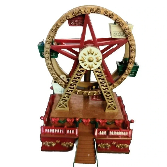 Vintage Mr. Christmas Music Box Ferris Wheel Collectable Wish Y Merry Christmas - Picture 4 of 5